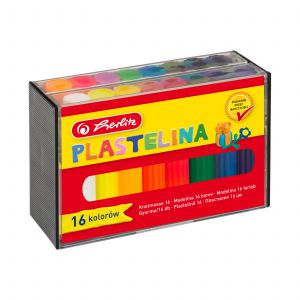 Plastelina Herlitz fluorescencyjna, 16 kolorów