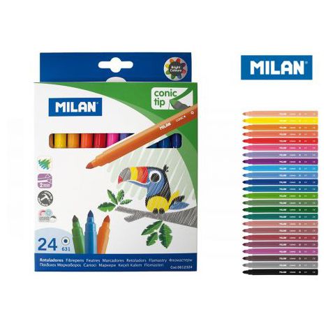 Flamastry Milan Conic 631, 24 kolory