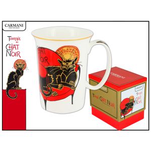 Kubek Carmani 400ml - Fransuski Czarny Kot na fotelu