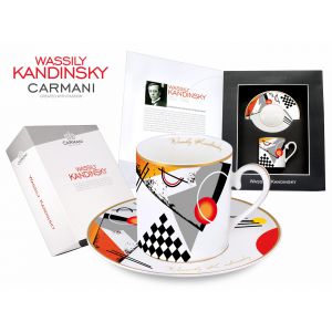 Filiżanka Carmani 250ml ze spodkiem - W. Kandinsky, Orange 1923r.