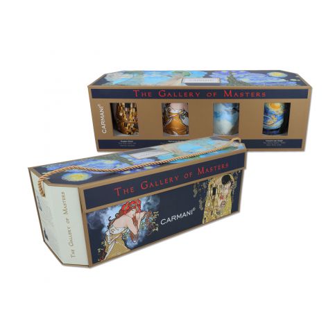 Komplet czterech kubków Carmani 350ml - G. Klimt, A. Mucha, C. Monet, V. van Gogh - 2