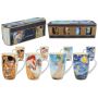 Komplet czterech kubków Carmani 350ml - G. Klimt, A. Mucha, C. Monet, V. van Gogh - 2