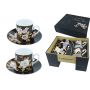 Komplet dwóch filiżanek Carmani 220ml ze spodkami - Paradise Flowers - 2