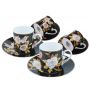 Komplet dwóch filiżanek Carmani 220ml ze spodkami - Paradise Flowers - 3