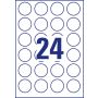 Etykieta samoprzylepna A4 24szt Biała okrągła 40mm - 3