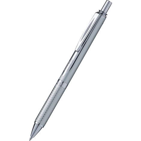 Pióro kulkowe Pentel 0.7mm, aluminiowa obudowa, Srebrny