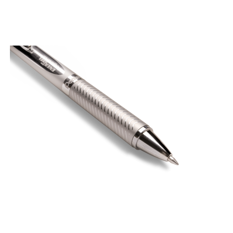 Pióro kulkowe Pentel 0.7mm, aluminiowa obudowa, Srebrny - 3