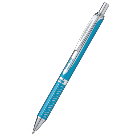 Pióro kulkowe Pentel 0.7mm, aluminiowa obudowa, Niebieski