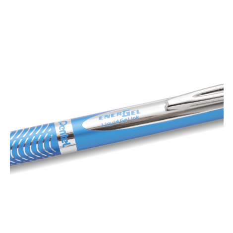 Pióro kulkowe Pentel 0.7mm, aluminiowa obudowa, Niebieski - 3