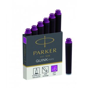 Naboje Parker Mini różowe 6szt