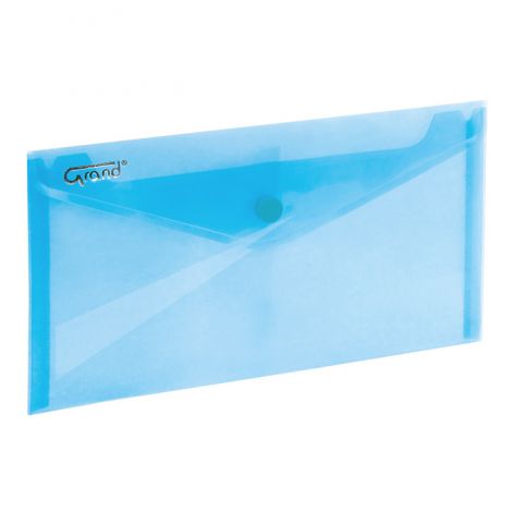 Koperta na zatrzask 225 x 124 mm, niebieska