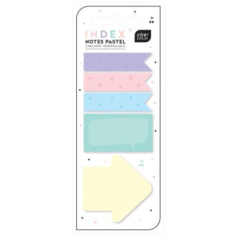Zakładki indeksujące Interdruk 125szt Pastel