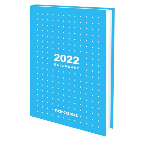 2024 Kalendarz Narcissus Tygodniowy Kropki A6, Niebieski