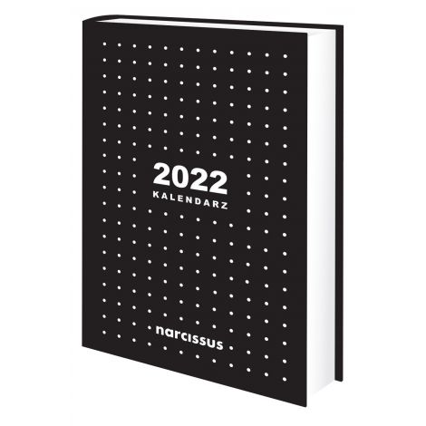 2024 Kalendarz Narcissus Dzienny Kropki A5, Czarny