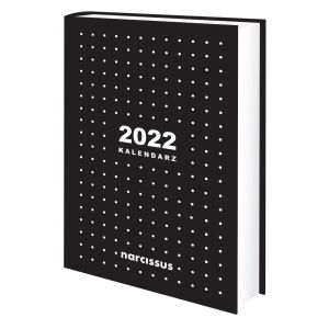 2024 Kalendarz Narcissus Dzienny Kropki A5, Czarny