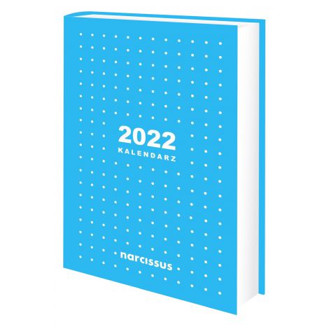 2024 Kalendarz Narcissus Dzienny Kropki A5, Niebieski