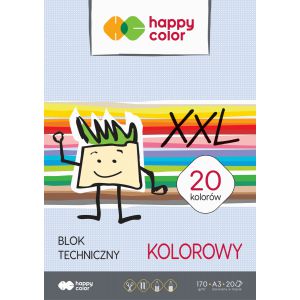 Blok techniczny Happy Color Kolorowy A3/20/170g