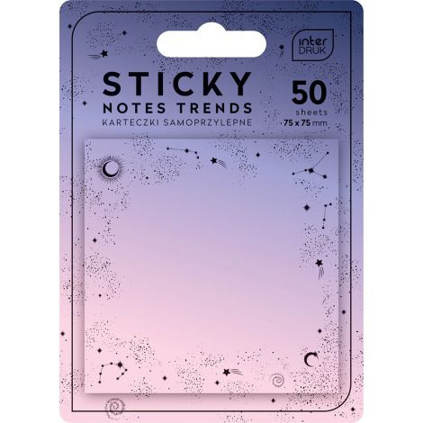 Karteczki Samoprzylepne Interdruk Trends 75x75mm, 50szt