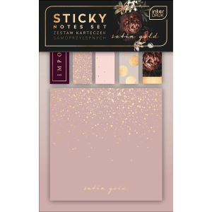 Karteczki samoprzylepne Interdruk Satin Gold 20x70x70mm, 120szt