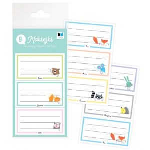 Naklejki na zeszyty Interdruk B&B Kids Pastel, 9szt