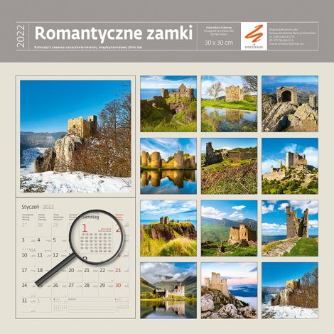 2024 Kalendarz Ścienny Narcissus Zamki - 2
