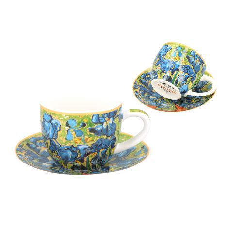Filiżanka Carmani 80ml espresso ze spodkiem - V. van Gogh, Irysy - 2