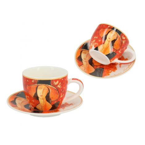 Filiżanka Carmani 80ml espresso ze spodkiem - A. Modigliani, Kobieta w kapeluszu - 2