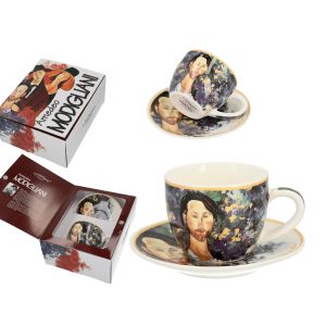 Filiżanka Carmani 80ml espresso ze spodkiem - A. Modigliani, Leopold Zborowski