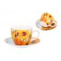 Filiżanka Carmani 80ml espresso ze spodkiem - V. van Gogh, Słoneczniki - 3