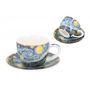 Filiżanka Carmani 80ml espresso ze spodkiem - V. van Gogh, Gwiaździsta Noc - 3