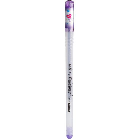 Długopisy żelowe M&G brokat, 1.0mm, 8 kolorów - 2