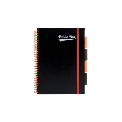 Kołozeszyt Pukka Pad Project Book PP Black Neon B5/100/80g kratka, pomarańczowy - 2