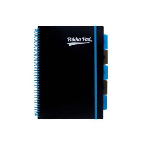 Kołozeszyt Pukka Pad Project Book PP Black Neon B5/100/80g kratka, niebieski