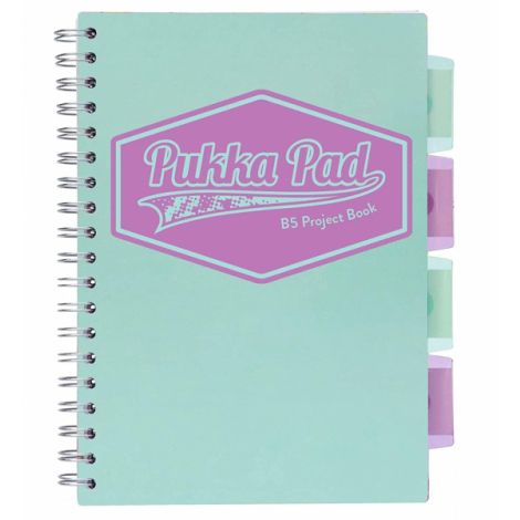 Kołozeszyt Pukka Pad Project Book Pastel B5/100/80g kratka, morski - 2