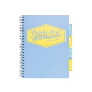 Kołozeszyt Pukka Pad Project Book Pastel B5/100/80g kratka, niebieski