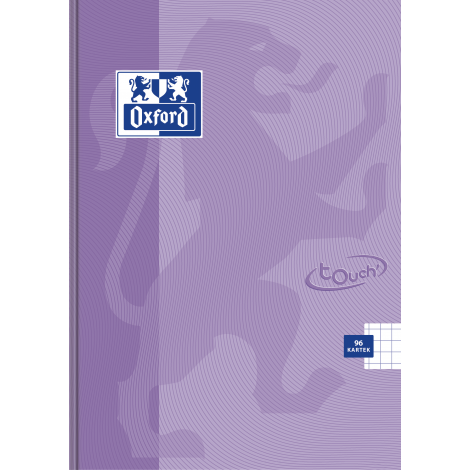Brulion Oxford Touch Pastel A5/96 kratka, z marginesem - 3