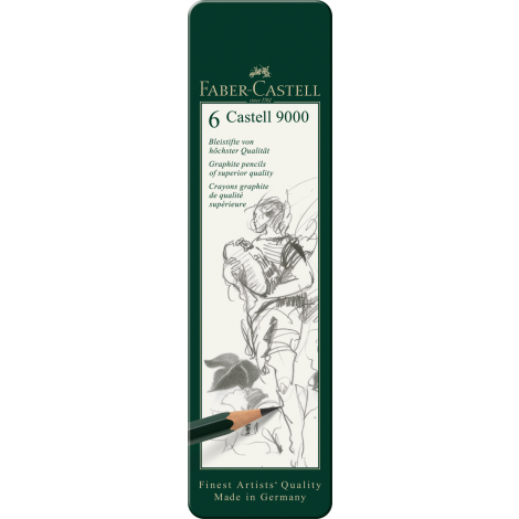 Ołówki Faber-Castell 9000, 6szt - 2
