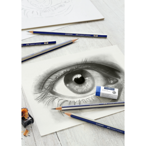 Ołówki Faber-Castell Gold Faber 1222, 6szt + Gumka + Temperówka - 3