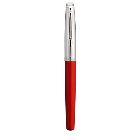 Pióro Wieczne Waterman Embleme Red F z chromowanym wykończeniem - 2