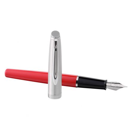 Pióro Wieczne Waterman Embleme Red F z chromowanym wykończeniem - 3