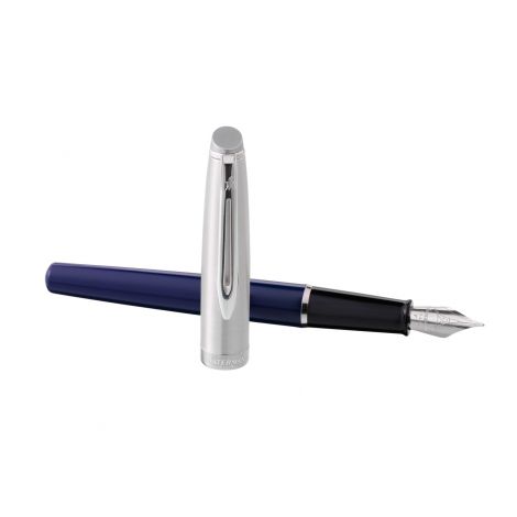 Pióro Wieczne Waterman Embleme Blue F z chromowanym wykończeniem - 3