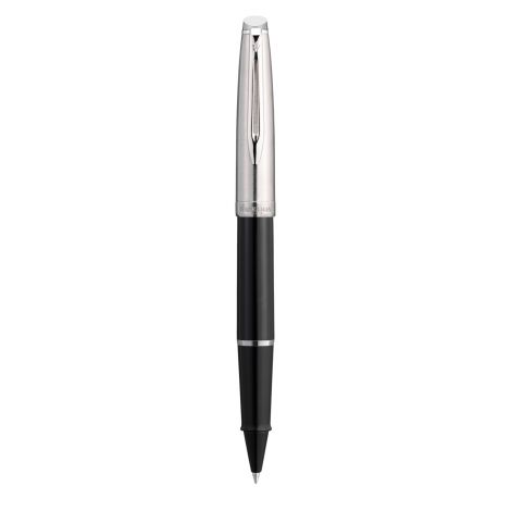 Pióro kulkowe Waterman Embleme Black F z chromowanym wykończeniem