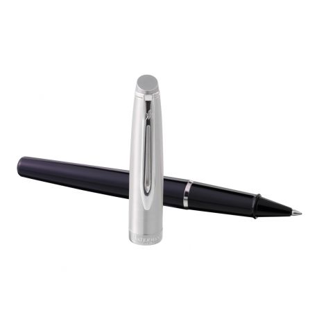 Pióro kulkowe Waterman Embleme Black F z chromowanym wykończeniem - 3