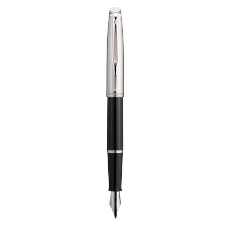 Pióro Wieczne Waterman Embleme Black F z chromowanym wykończeniem
