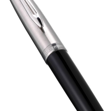Pióro Wieczne Waterman Embleme Black F z chromowanym wykończeniem - 5