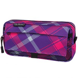 Piórnik saszetka Herlitz Karo Pink, 2 kieszenie