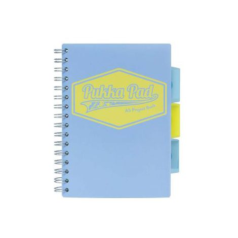 Kołozeszyt Pukka Pad Project Book Pastel A5/100/80g kratka, niebieski
