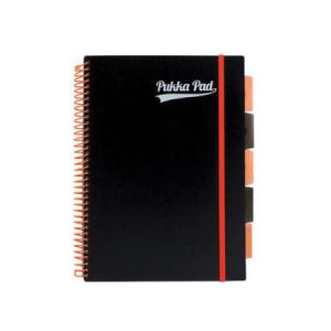 Kołozeszyt Pukka Pad Project Book PP Black Neon A4/100/80g kratka, pomarańczowy