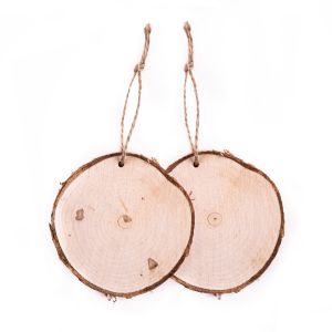 Plastry Drewna dpCraft ze sznurkiem 7-8cm, 2szt