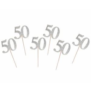 Piker B&C 50, srebrny, 6 szt.